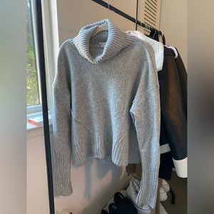Grey Turtleneck Sweater
